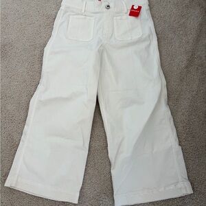 SPANX Off-White Wide-Leg Cropped Pants